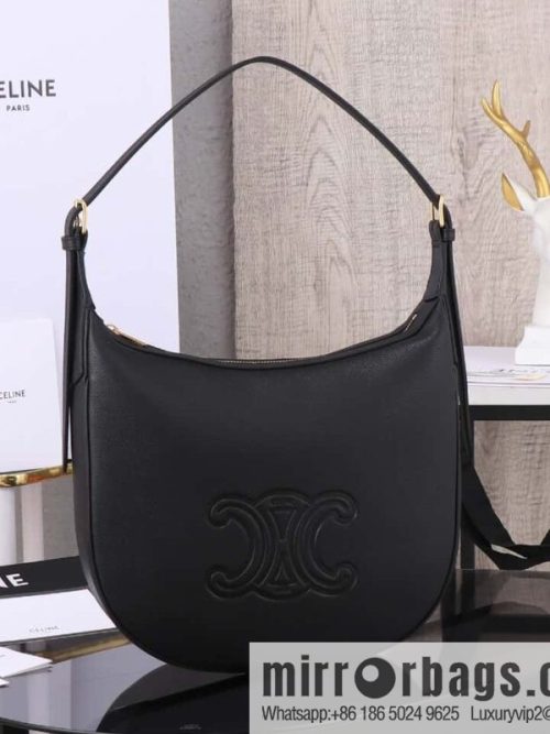 [Premium quality, all-steel hardware] CELINE HELOISE handbag, new, calfskin HÉLOSE armpit bag, ID: 114713