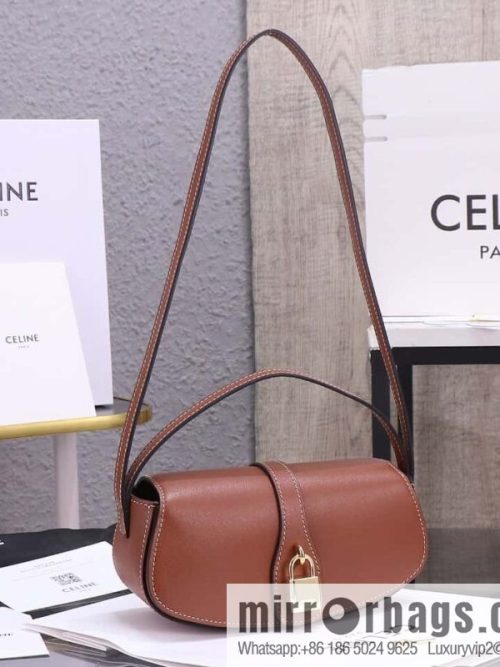 [Premium quality, all-steel hardware 】 𝗖𝗘𝗟𝗜𝗡𝗘 | 𝗧𝗔𝗕𝗢𝗨 𝗖𝗟𝗨𝗧𝗖𝗛 𝗕𝗮𝗴 padlock full leather bag, model: 101593/full leather model