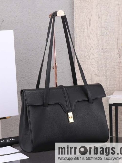 [Premium quality, all-steel hardware] CELINE Soft 16 large, plain beef leather (fabric) soft handbag, number: 194043CR4.04LU