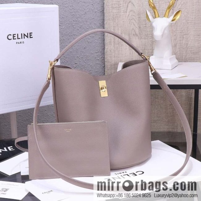 [Premium quality, all steel hardware] CELINE Bucket 16 calfskin bucket bag No.: 195573