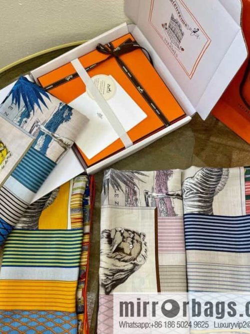Hermes \"New Grand Theater\" Silk Shawl Scarf