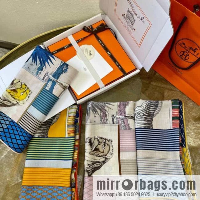 Hermes \"New Grand Theater\" Silk Shawl Scarf