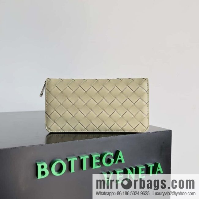#Bv men\'s woven wallet model number: 593217 travertine green parrot green