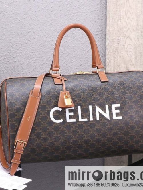 [Premium quality, all-steel hardware] CELINE2022 | The first Voyage printed Travel Bags series, model number: 191472 DOG material/brown