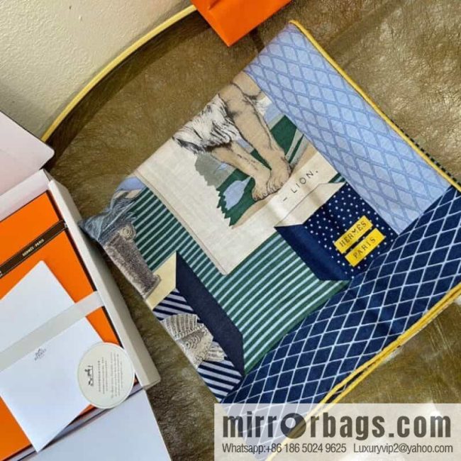 Hermes \"New Grand Theater\" Silk Shawl Scarf - Image 5