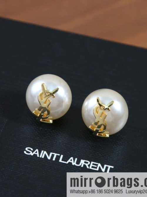 Saint Laurent pearl stud earrings