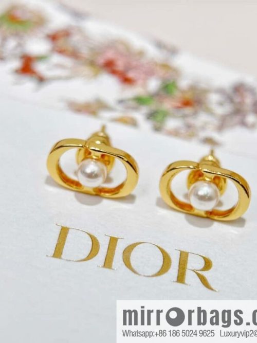 New ☑️ DIOR CD pearl earrings stud earrings