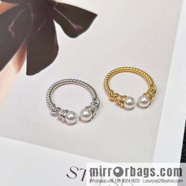 ❗️New ❗️ ☀ Tiffany & Co. Tiffany Twist Pearl Opening Ring ☀️