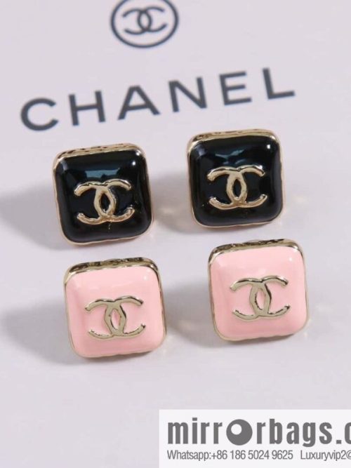 ☀️New ☑️ chanel c1 double c square oil drip earrings