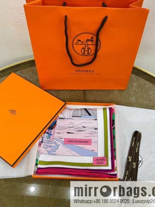 Hermes Double Sided 100% Silk Scarf