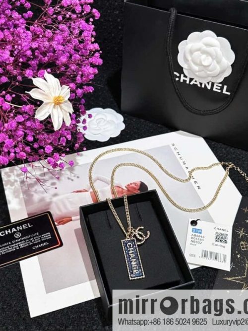 ❗️New ❗️ Chanel necklace ☀️ new ☑️ Chanel double c denim brand long necklace ☀️