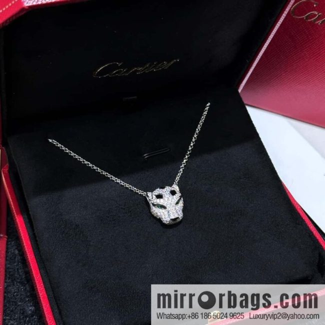 ❗️CNC version ❗️ ☀️ Cartier classic full diamond leopard necklace ☀️