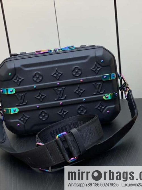 [Original order boutique] M21935 black men\'s bag box bag box series FUTURE TRUNK handbag