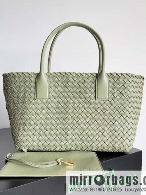 B new Cabat medium shopping bag model number: 608810 travertine green