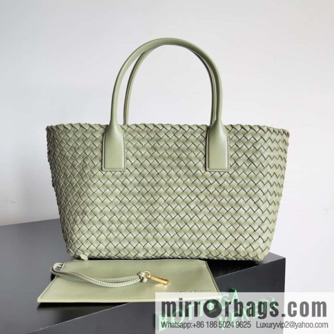 B new Cabat medium shopping bag model number: 608810 travertine green