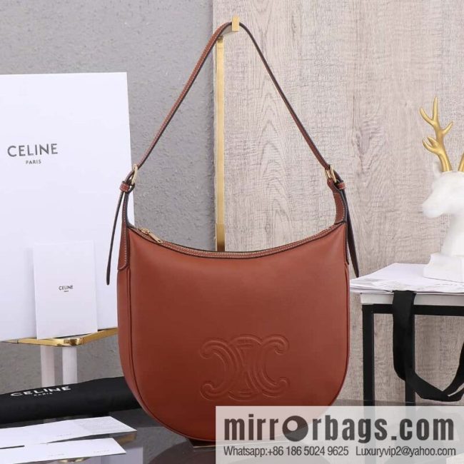 [Premium quality, all-steel hardware] CELINE HELOISE handbag, new, calfskin HÉLOSE armpit bag, ID: 114713