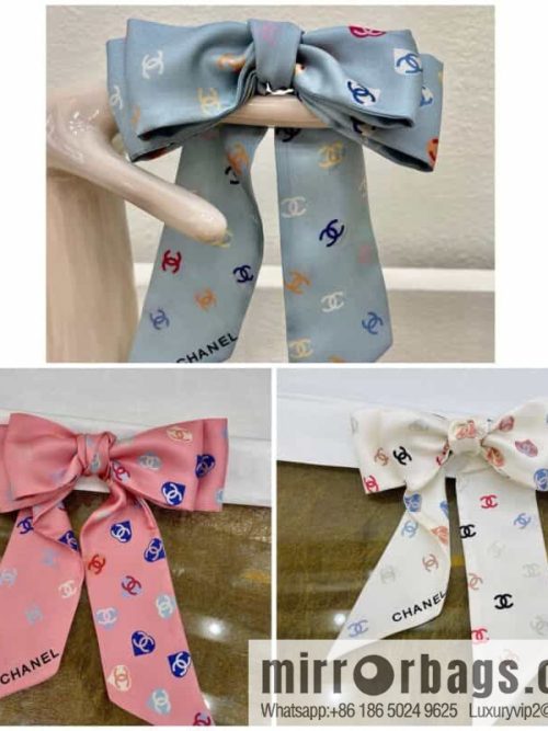 CHANEL Chanel Xiaoxiang Twiily 100% Silk Silk Hair Band Ribbon AA7447