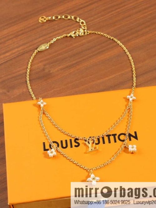 ☀Louis Vuitton Louis Vuitton LV Double White Shellfish Flower FLORAGRAM Necklace