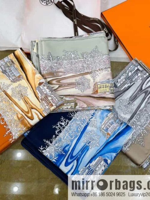Hermes \"Moscow Style\" 100% silk scarf