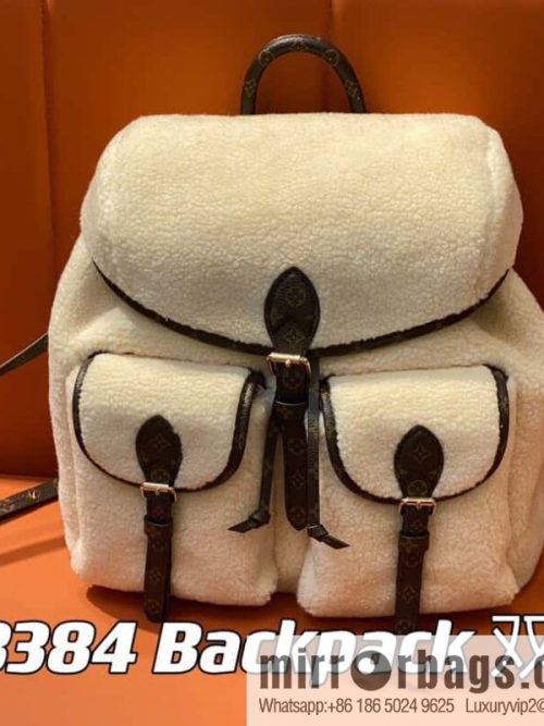 [Original order boutique] M23384 meters white, lamb wool backpack series Backpack backpack