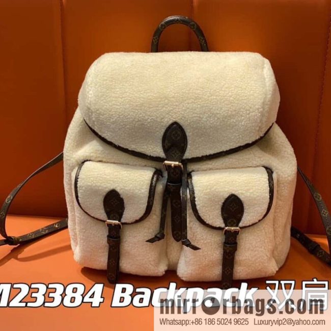 [Original order boutique] M23384 meters white, lamb wool backpack series Backpack backpack