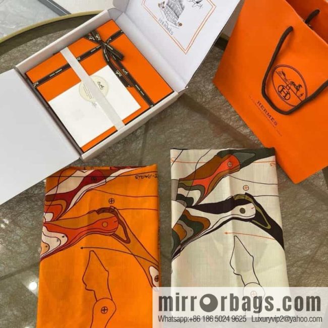 Hermes Handmade curled cashmere and silk blend shawl