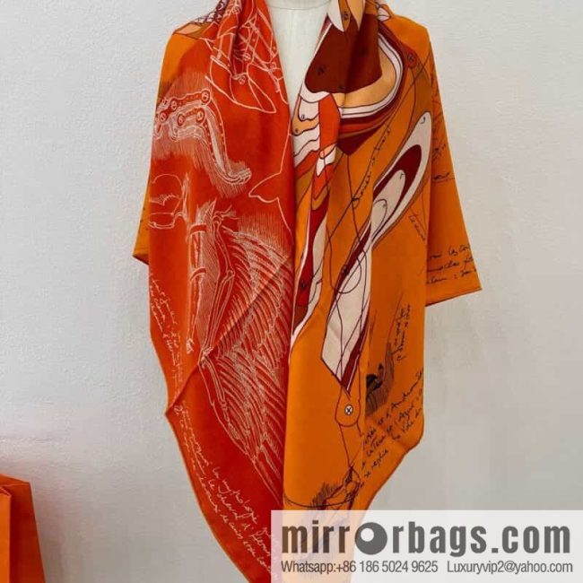 Hermes Handmade curled cashmere and silk blend shawl - Image 2