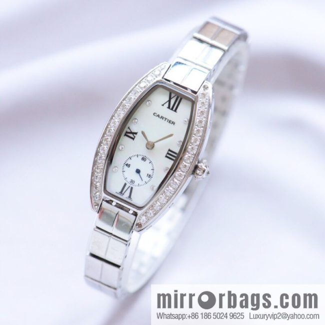 Cartier-CARTIER MINI wine barrel two and a half needle women\'s watch, imported quartz movement - Image 3