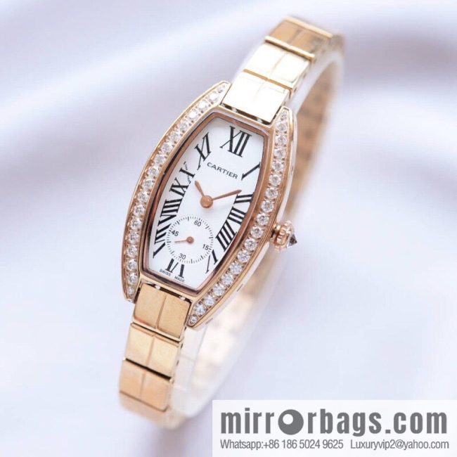 Cartier-CARTIER MINI wine barrel two and a half needle women\'s watch, imported quartz movement - Image 2