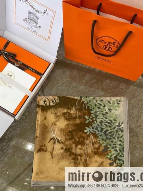 Hermes Handmade curled cashmere and silk blend shawl