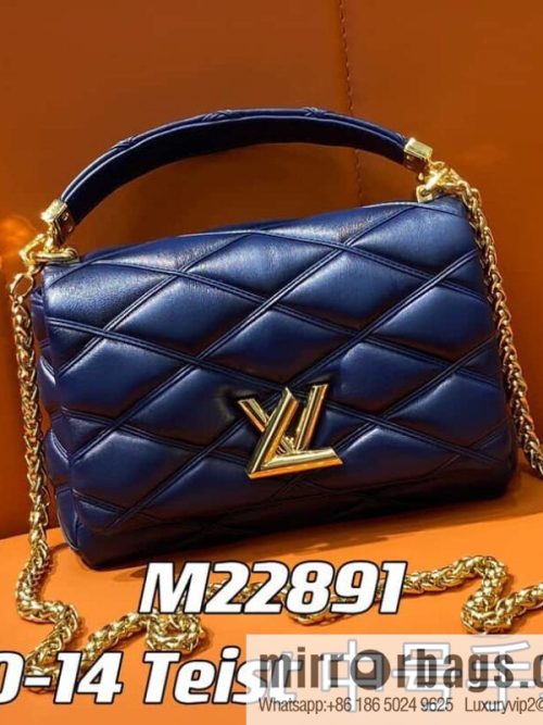 [Original order boutique] M22890 full leather rhombus chain bag series GO-14 Teist medium handbag M22891