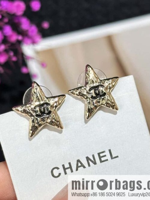 ❗️New ❗️☀️ new ☑️ chanel c1 double c pentagram ⭐ star stud earrings ☀️