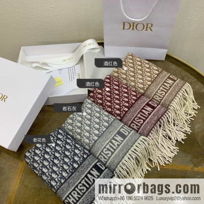 Dior classic old flower Oblique print new version cashmere scarf 01CDO309I093_C340