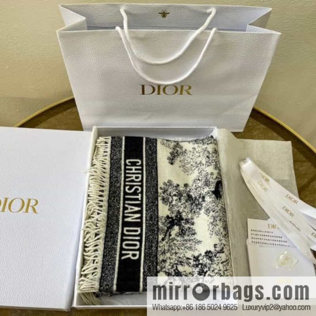 Dior Blue Rui Print Fierce Shawl 91DFI140I057
