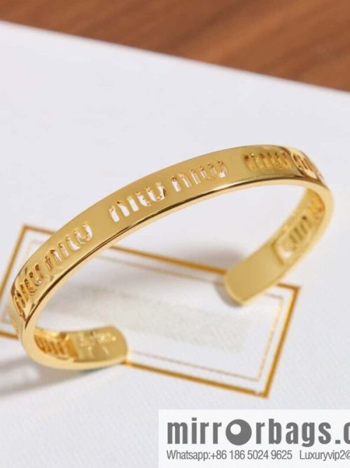 MIU MIU Miu Miu Gold Hollow Letter Bracelet Bracelet
