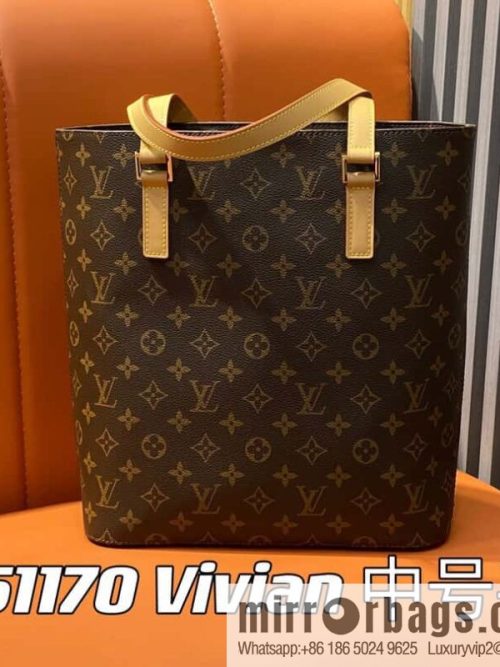 [Original order boutique] M51170 monogram yellow leather, medieval bag series M51170 51172 Vivian Cc vegetable basket out of print medieval bag Vivian