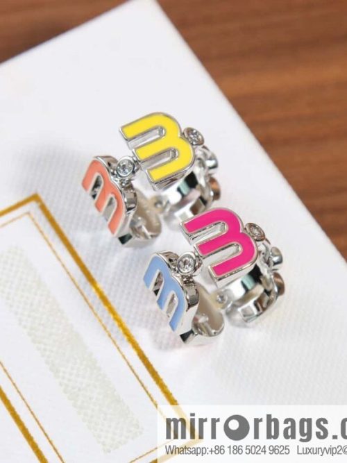 MIU MIU Miu Miu Rainbow M Letter Stud Earrings