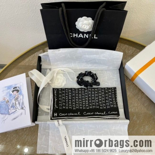 CHANEL CHANEL CC Letter 100% Silk Small Square - Image 3