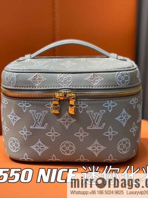 [Original order boutique] M23550 light gray full leather pouch series NICE mini pouch M44495 gray (cut-out)