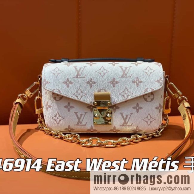 [Original order boutique] M46914 white flower M46279 mailman bag series LV mailman bag out of small East West Métis handbag
