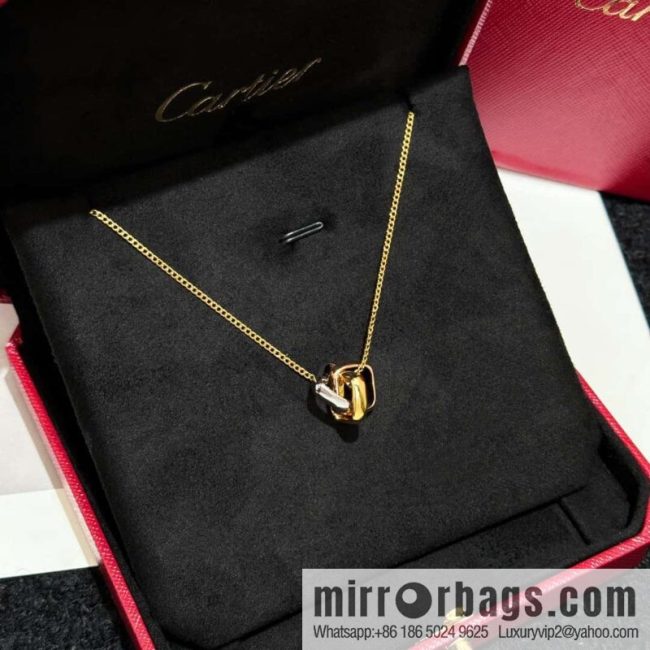 ❗️CNC version ❗️ ☀️ Cartier Cartier Trinity Box 100th anniversary limited three-ring three-color necklace ☀️