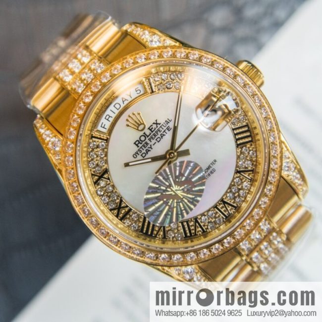 NS-Factory Rolex Log Full Diamond Series Swiss 2836 Movement Watch - Image 2