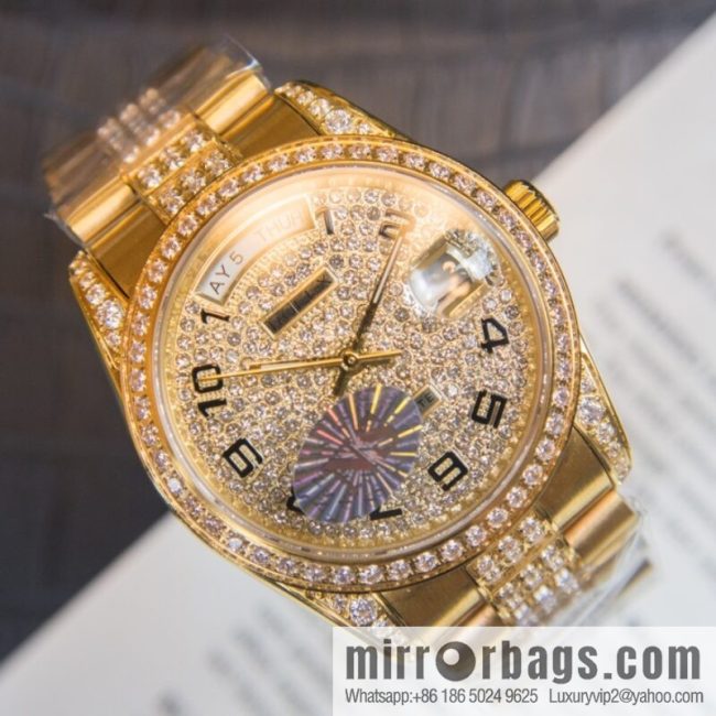 NS-Factory Rolex Log Full Diamond Series Swiss 2836 Movement Watch - Image 5