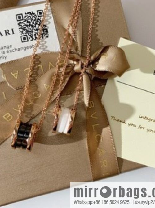 BVLGARI Bulgari classic black and white ceramic necklace