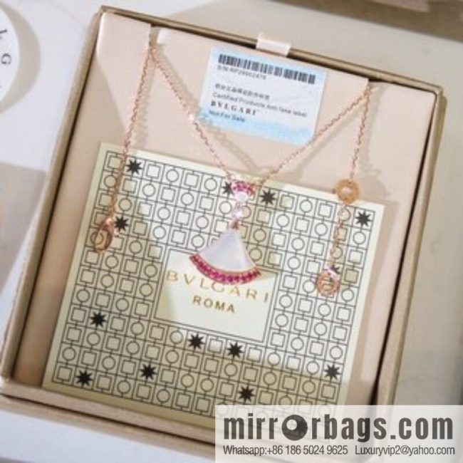 BVLGARI Bulgari DIVAS \'DREAM Qixi Festival limited edition white shell pink diamond necklace