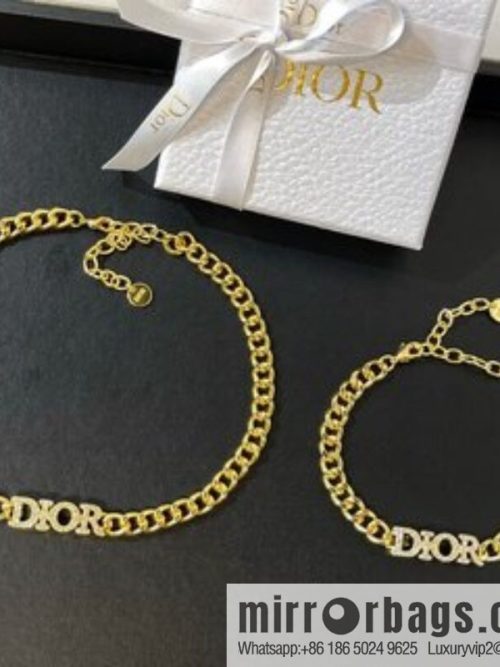 New ☑️ DIOR Dior full diamond bracelet necklace