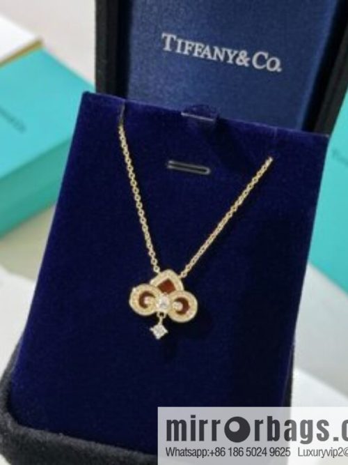 TIFFANY & CO. Tiffany & Co. [Chinese New Year Limited Edition] Fleur deLis key pendant necklace