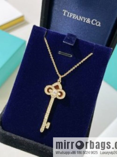 TIFFANY & CO. Tiffany & Co. [Chinese New Year Limited Edition] Fleur de Lis key pendant necklace