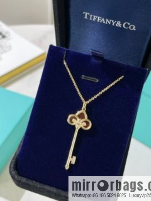 TIFFANY & CO. Tiffany & Co. [Chinese New Year Limited Edition] Fleur de Lis key pendant necklace