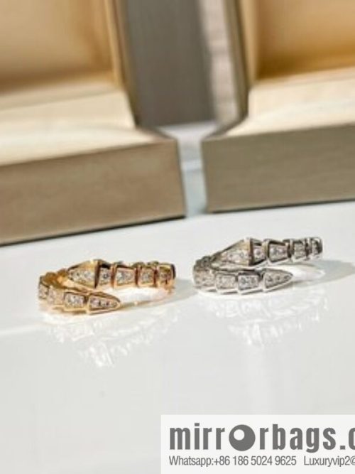 BVLGARI Bulgari full drill snake bone ring